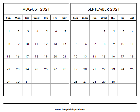 August September 2021 Blank Calendar - 2021 Blank Calendar-2021 3 Month July August September Calendar Printable