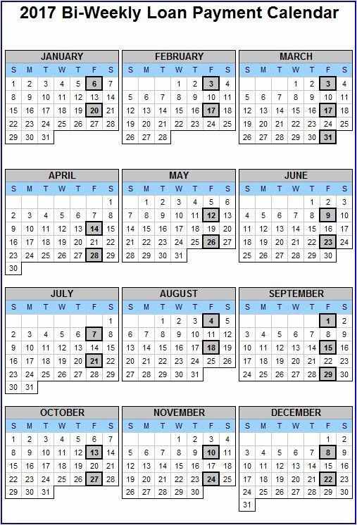 Biweekly Payroll Calendar Template 2017 Elegant Bi Weekly-2021 Bi Weekly Payroll Calendar