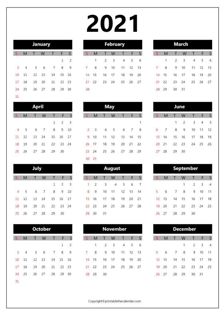 Blank Calendar 2021 In Pdf [Free Printable Template]-Blank 2021 Calendar Printable Free