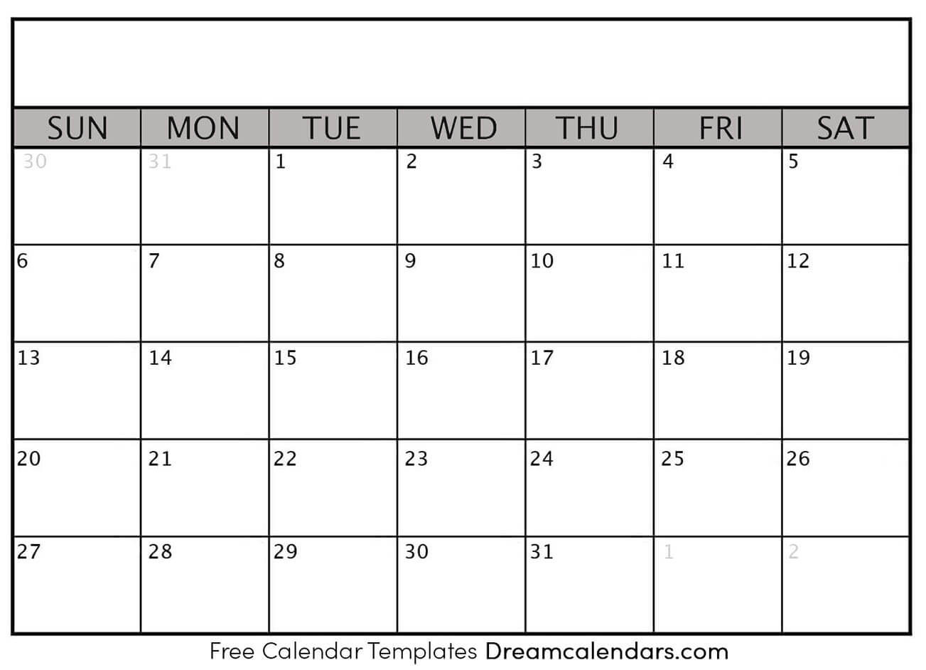 Blank Calendar - Printable Blank Calendar 2021-Fill In Calendar Template 2021