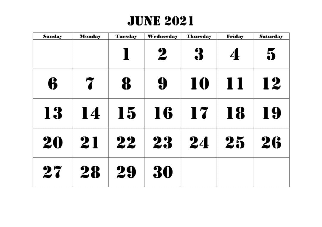Blank June 2021 Calendar Make Schedule - Thecalendarpedia-June 2021 Calendar Printable Template