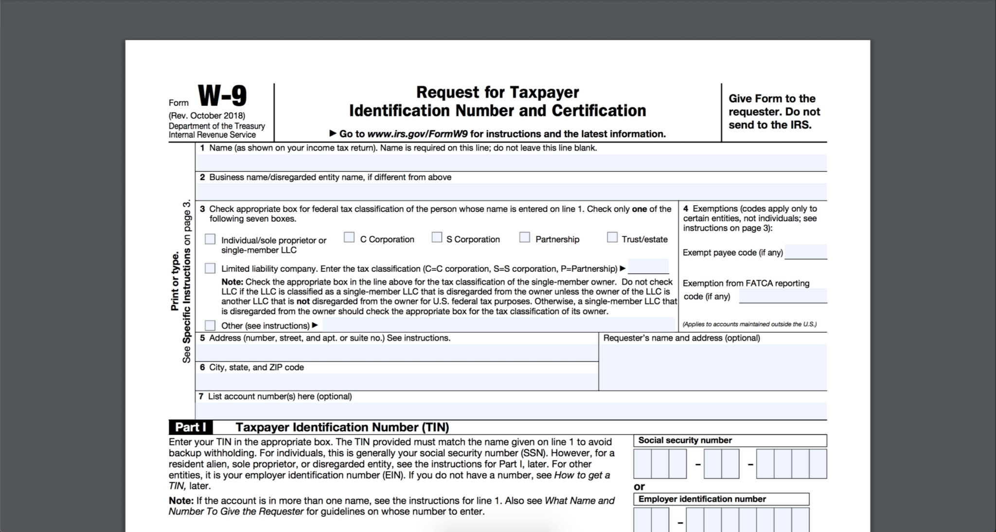 Blank W 9 Form 2021 Printable Irs Calendar Template - W9-Blank 2021 W9 Form