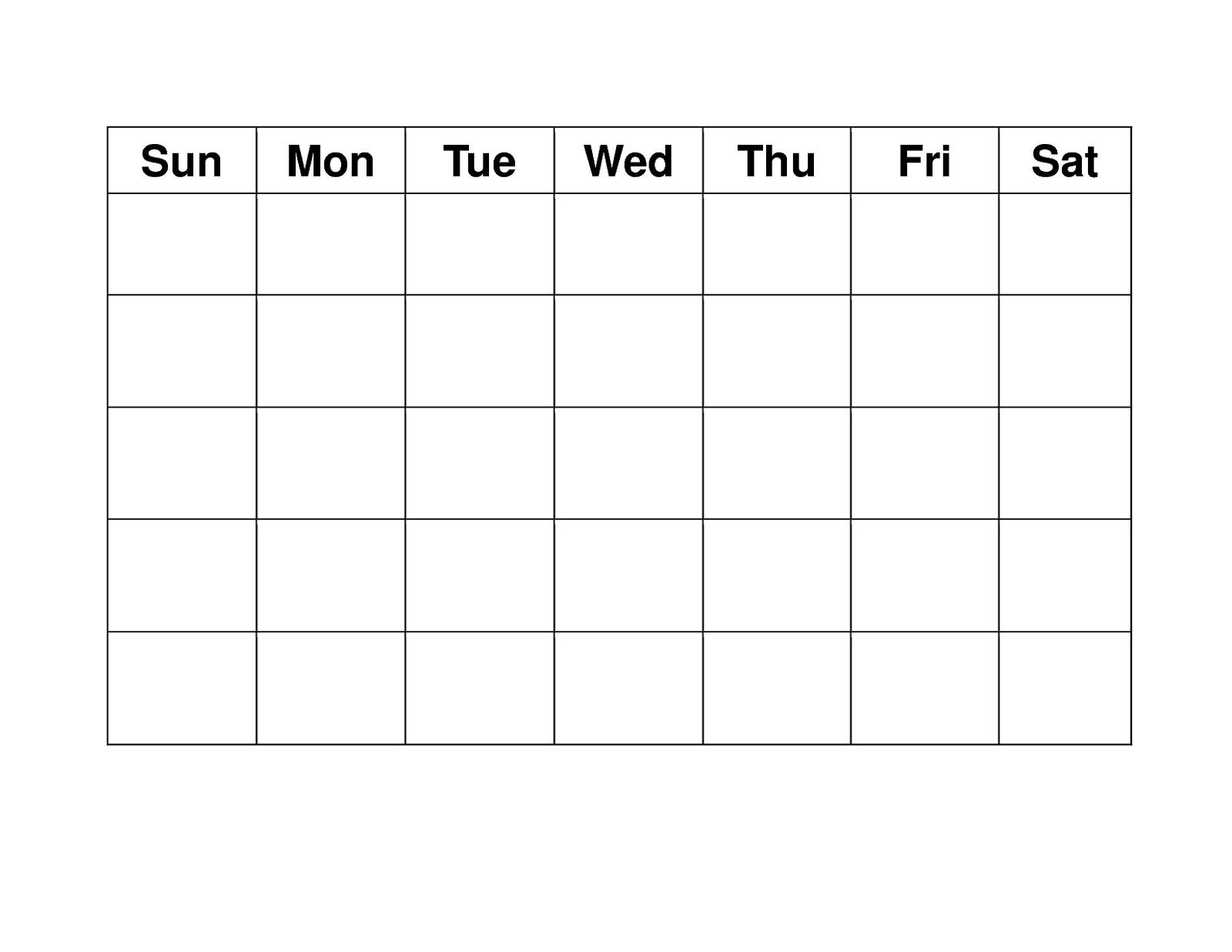 Blank Weekly Calendars Printable | Calendar Template-Blank Fill In Calendar 2021