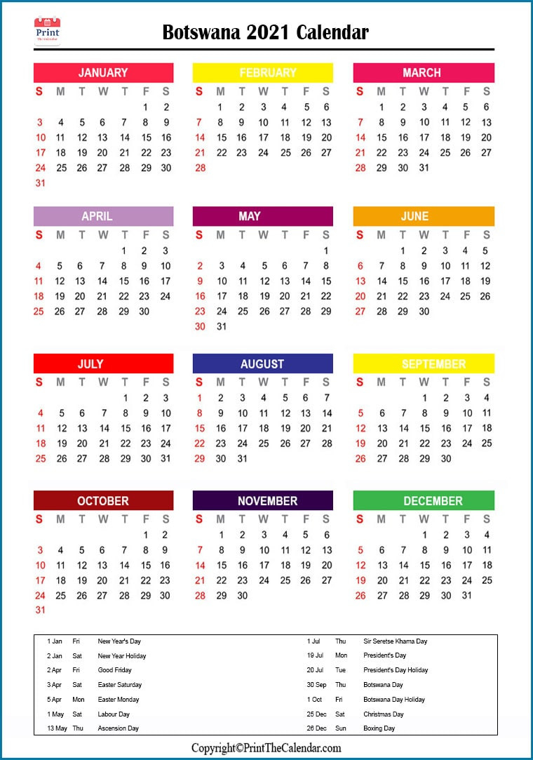 Botswana Holidays 2021 [2021 Calendar With Botswana Holidays]-Mercantile And Public Holiday 2021 In Sri Lanka