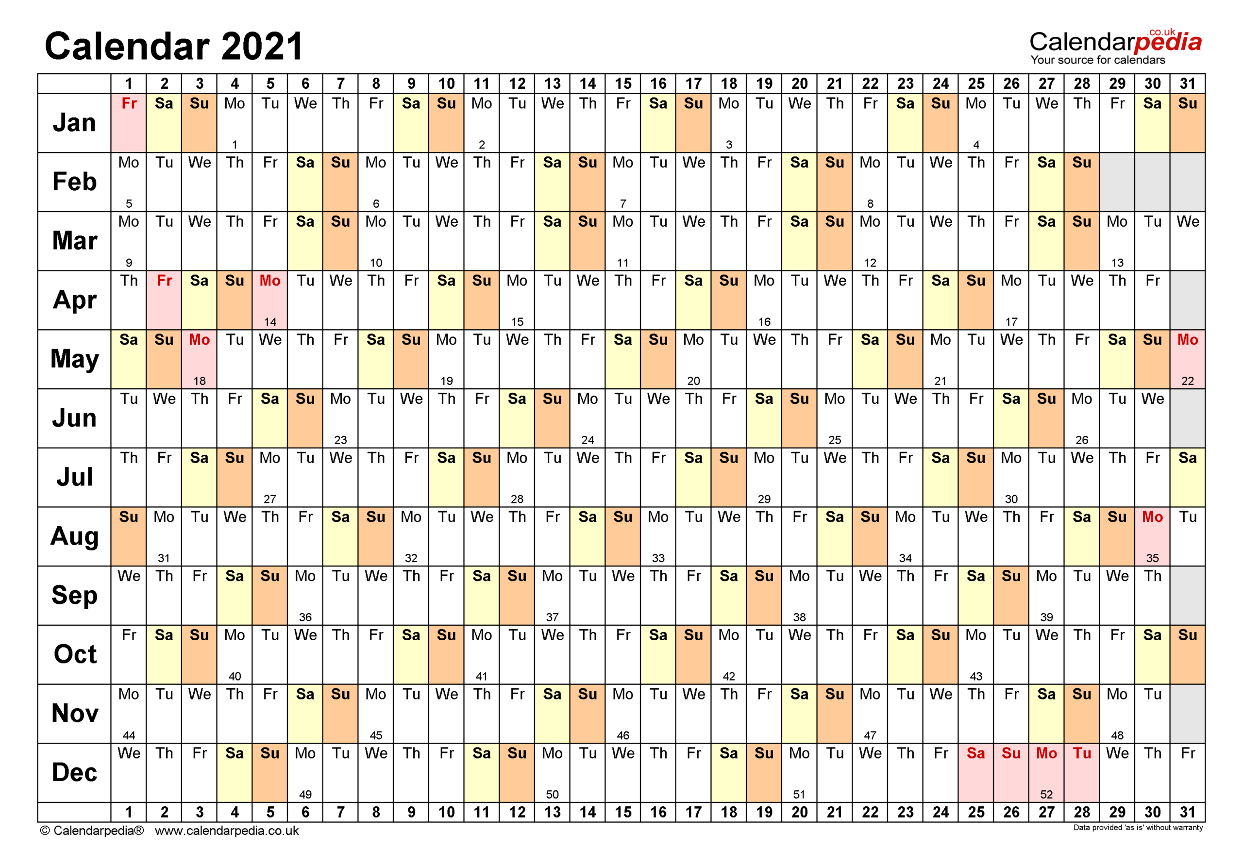 Calendar 2021 (Uk) - Free Printable Microsoft Excel Templates-Planner 2021 Excel Calendar Template