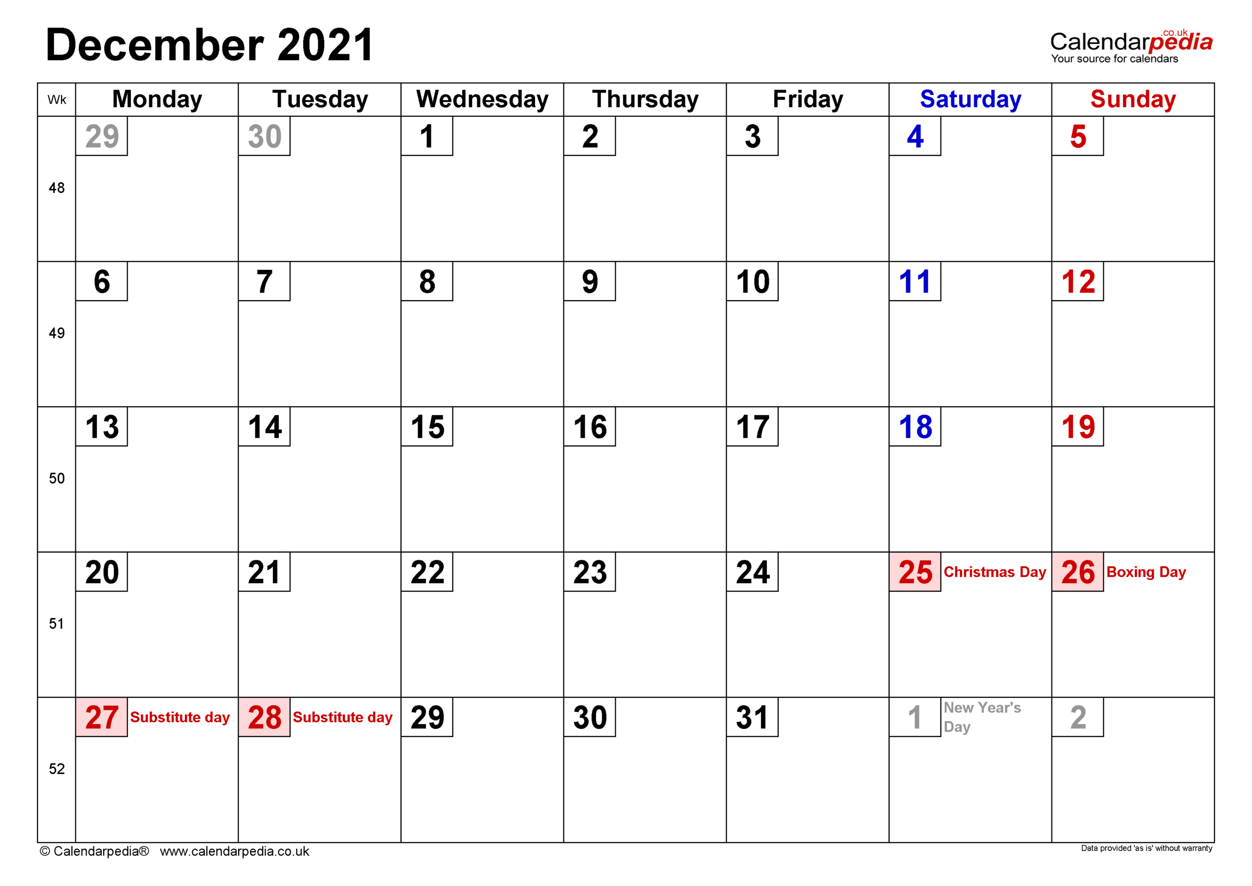 Calendar December 2021 Uk With Excel, Word And Pdf Templates-Free Printable Dec 2021 Calendar