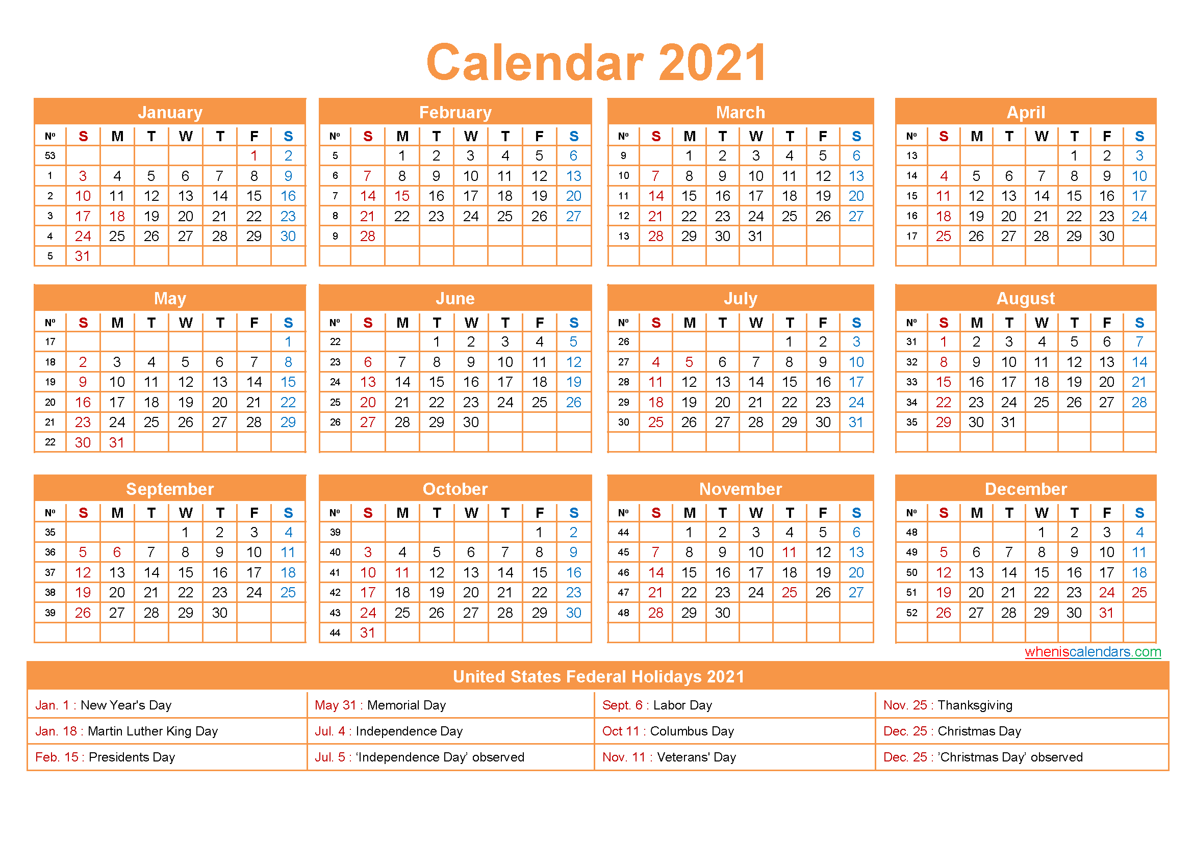 Calendar For 2021 With Holidays And Ramadan / When Is-2021 Vacation Schedule Template