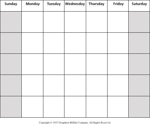 Calendar Template | Free Calendar Template, Blank Monthly-Free Printable Calendar Big Squares