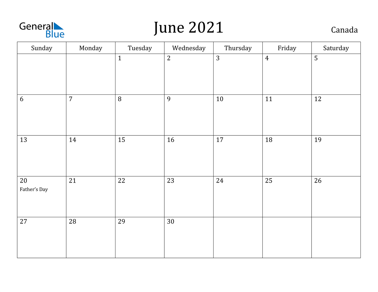 Canada June 2021 Calendar With Holidays-Free Monthly Calendar May And June 2021 Printable