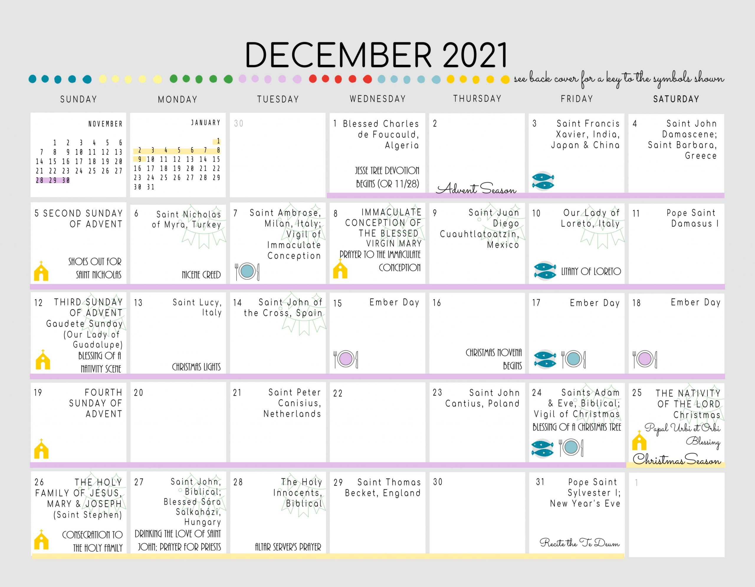 Catholic All Year 2021 Liturgical Calendar With Nrsvce-Printable Monthly Liiturgical Calendar 2021