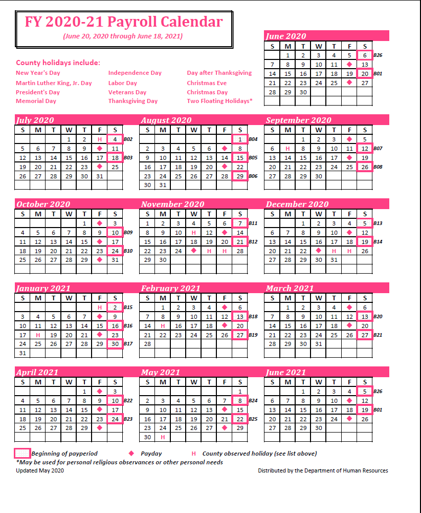 County Of Henrico Payroll Calendar 2021 - Payroll Calendar-Printable Employee Calendar 2021