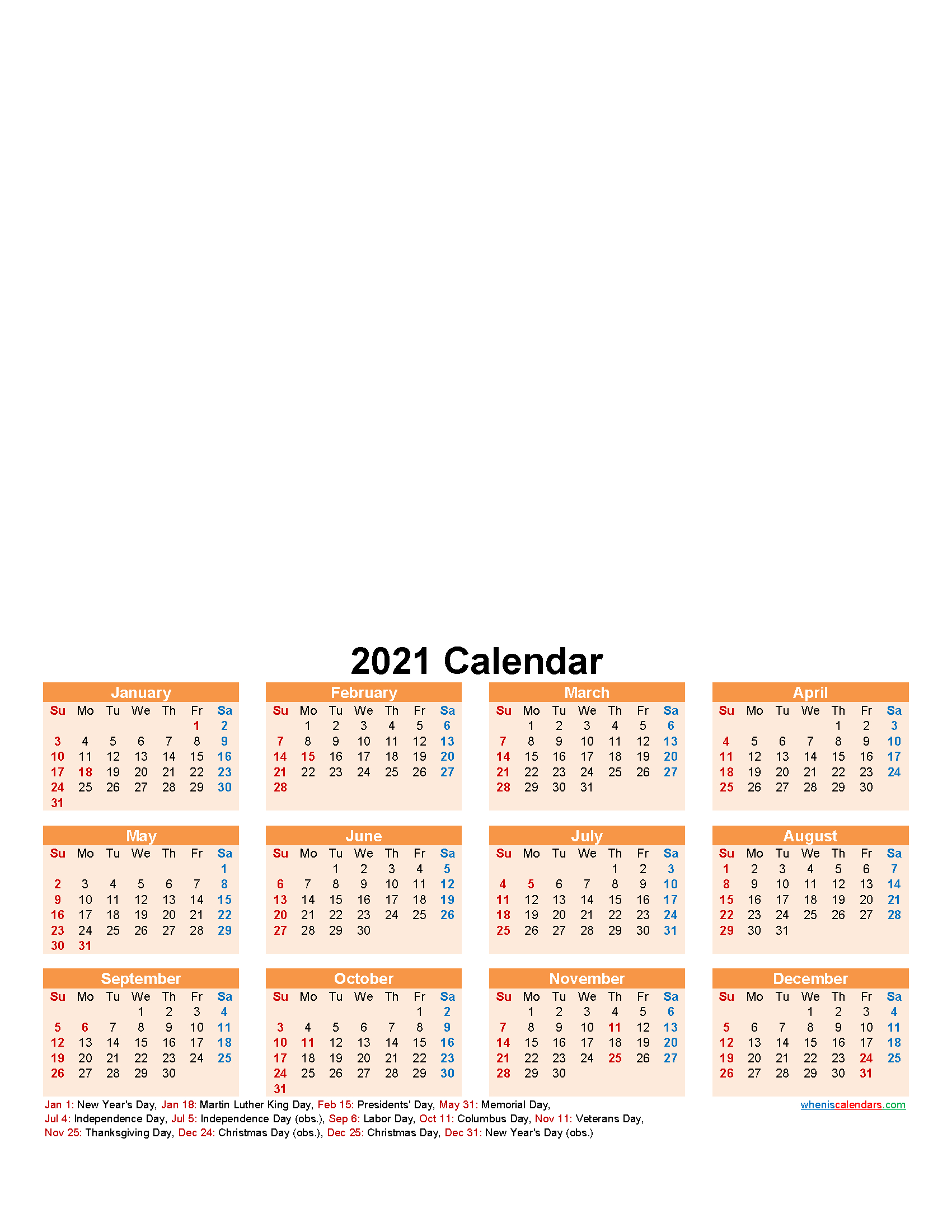 Create Your Own Photo Calendar Online Free 2021 - Template-Microsoft Word 2021 Yearly Calendar