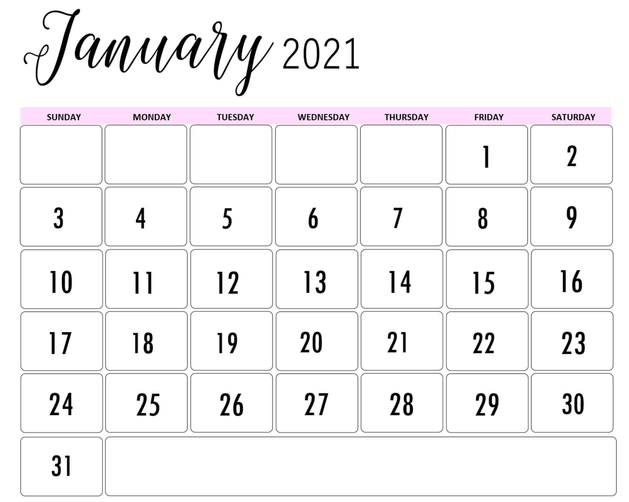 Cute 2021 Printable Blank Calendars : This Calendar Allows-Ecxel Full 2021 Calendar Monday