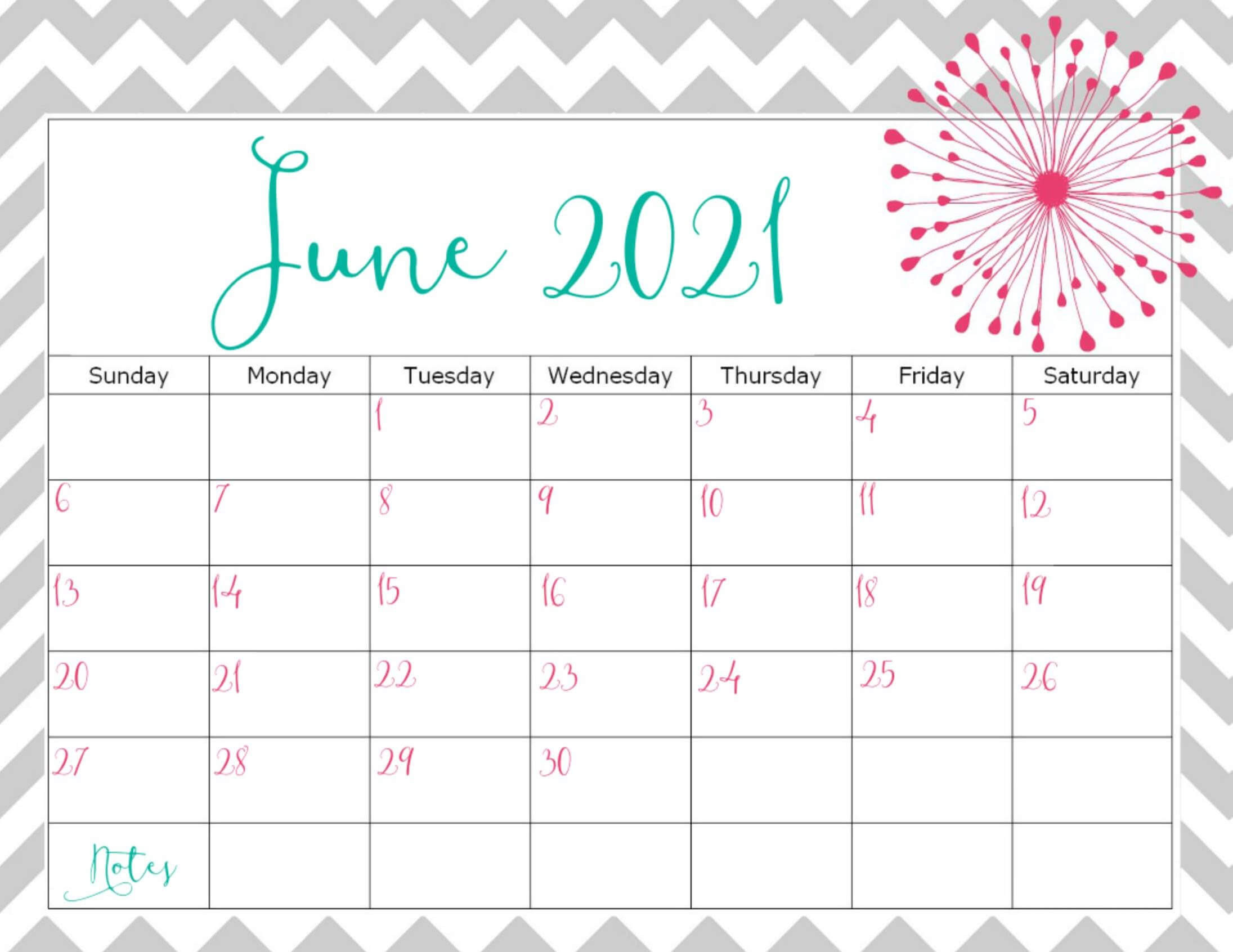 Cute June 2021 Calendar Template Word - Business Calendar-June 2021 Calendar Printable Template