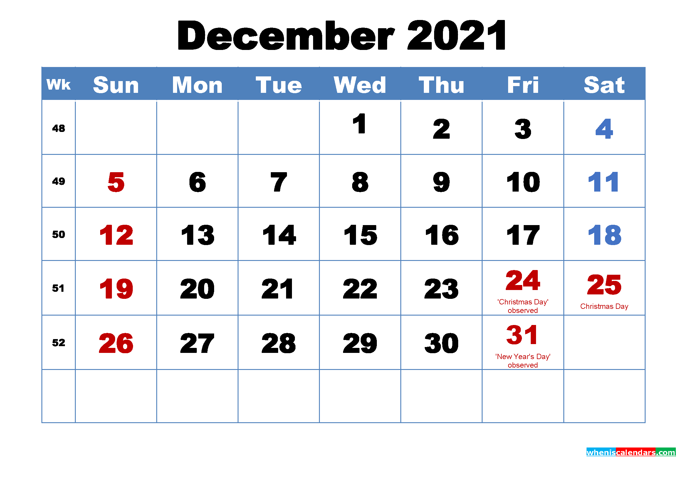 December 2021 Calendar Wallpaper Free Download-December 2021 Calendar Printable On 8X10