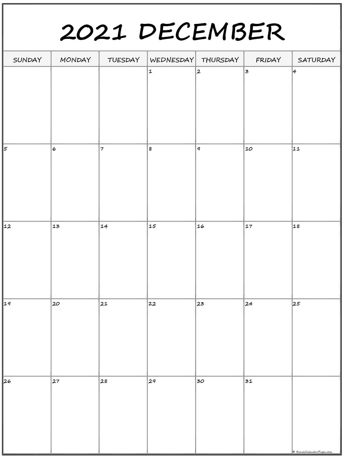 December 2021 Vertical Calendar | Portrait-Free Printable Calendar For August --December 2021