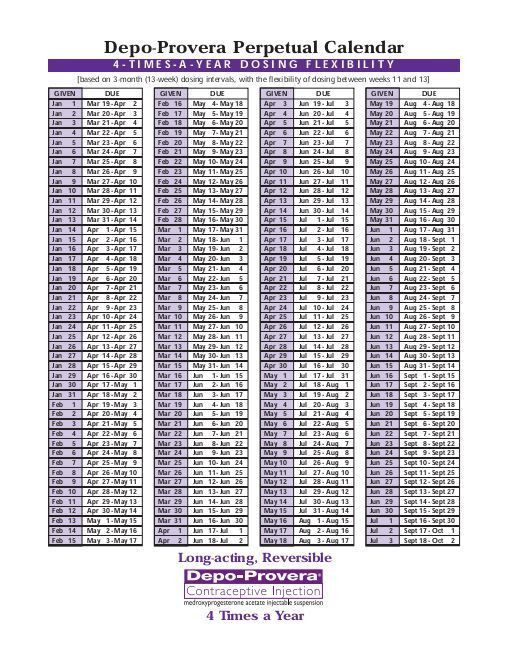 Depo Provera Calendar 2022 Printable - 2021 Printable Calendar-Depo Provera Calendar Schedule 2021