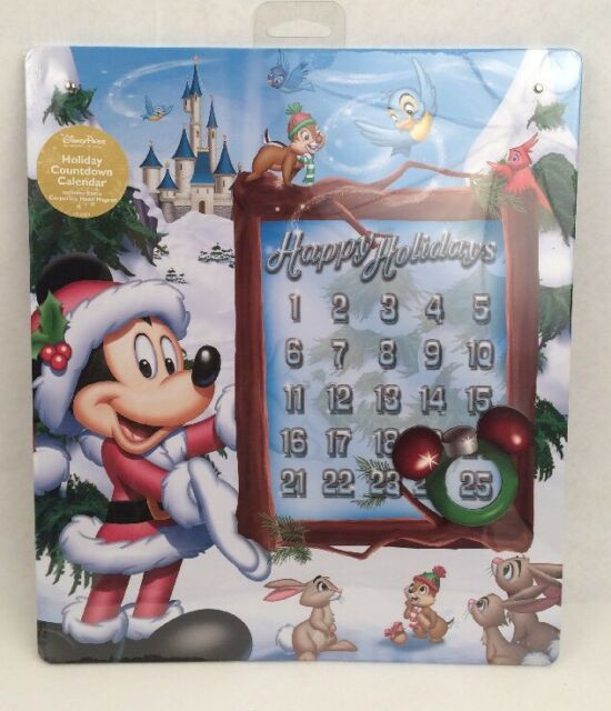 Disney Parks Christmas Advent Countdown Calendar Mickey-Mickey Mouse Printable Calendar 2021