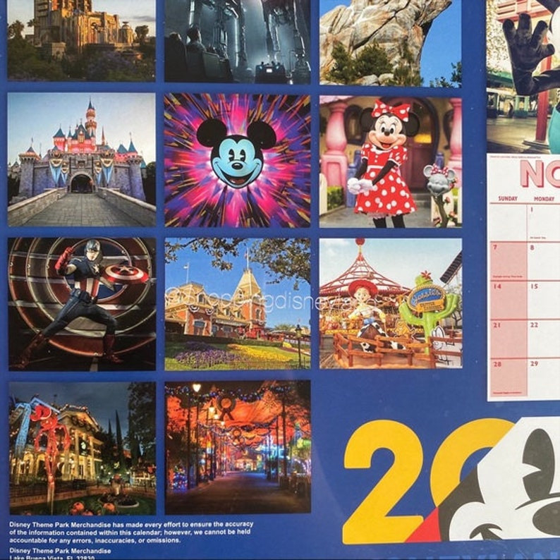 Disney Parks Disneyland 2021 16 Month Calendar | Etsy-Mickey Mouse Calendar May 2021