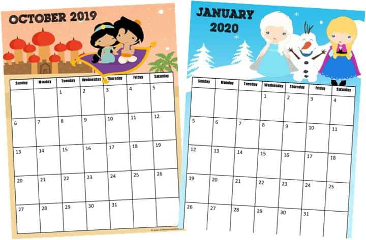 Disney Printable Calendar 2021 | Printable March-Mickey Mouse Printable Calendar 2021
