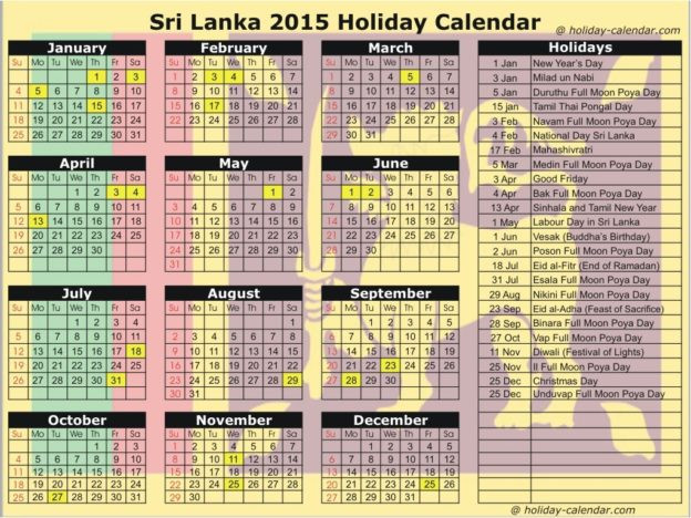 Downloads 2021 Calendars Printable For Free | Download-Mercantile Holidays In Sri Lanka 2021