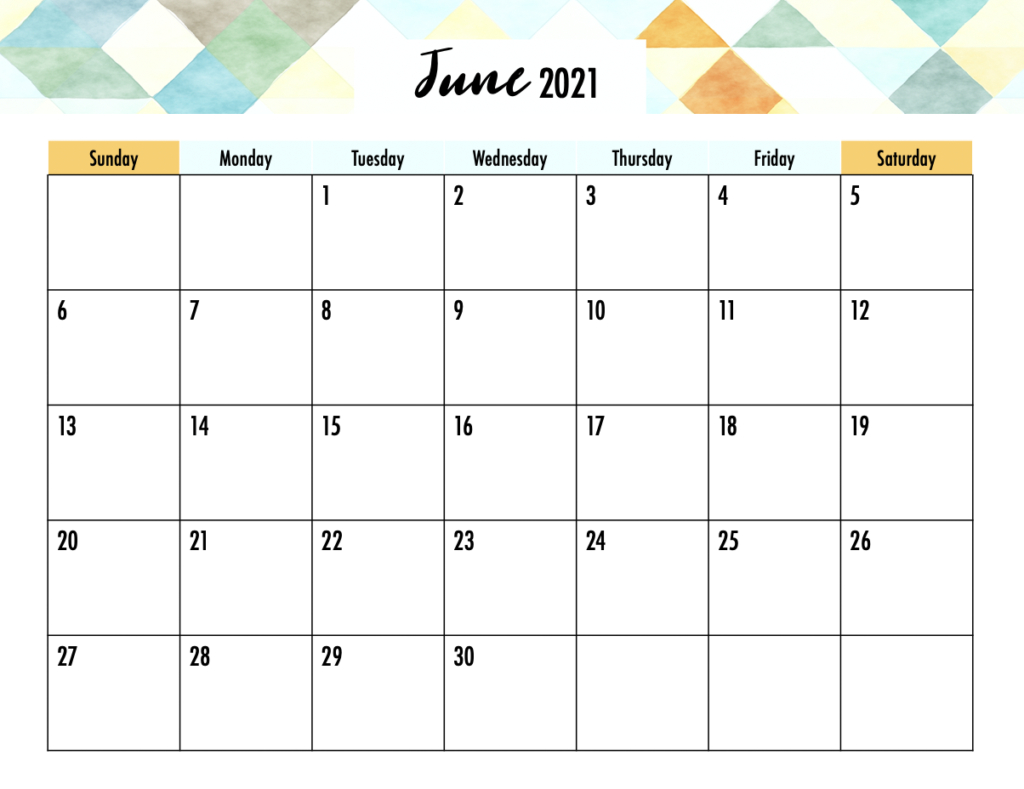 Editable 2021 Calendar Printable - Gogo Mama-June 2021 Word Editable Calendar