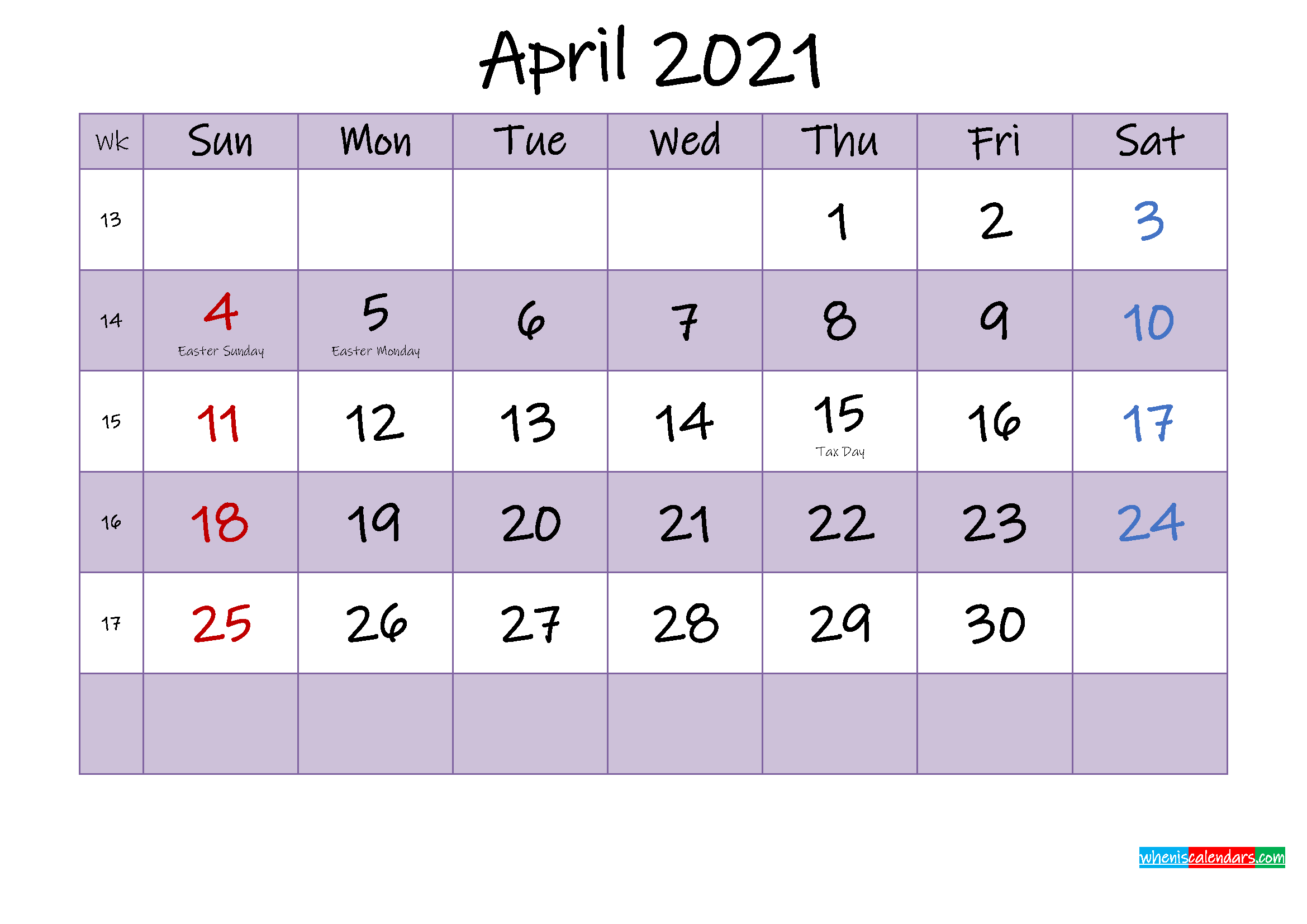 Editable April 2021 Calendar - Template No.ink21M460 - Free Printable 2020 Monthly Calendar With-April 2021 Calendar Printable Free