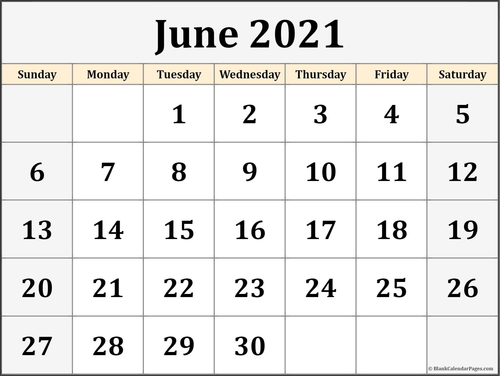 Editable June 2021 Calendar - Calendar 2021-Microsoft Word Editable Calendar 2021