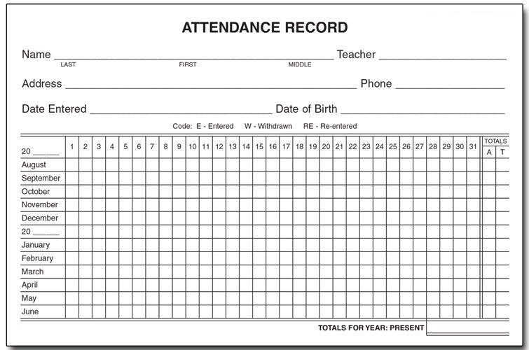 Employee Attendance Calendar | Tracker Template 2020-2021 Printable Employee Attendance Calendar