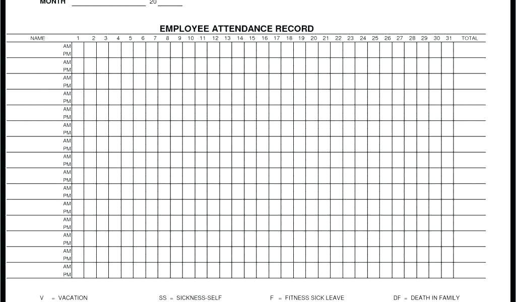 Employee Attendance Record | Attendance Sheet, Attendance-Free 2021 Attendance Online Calendar