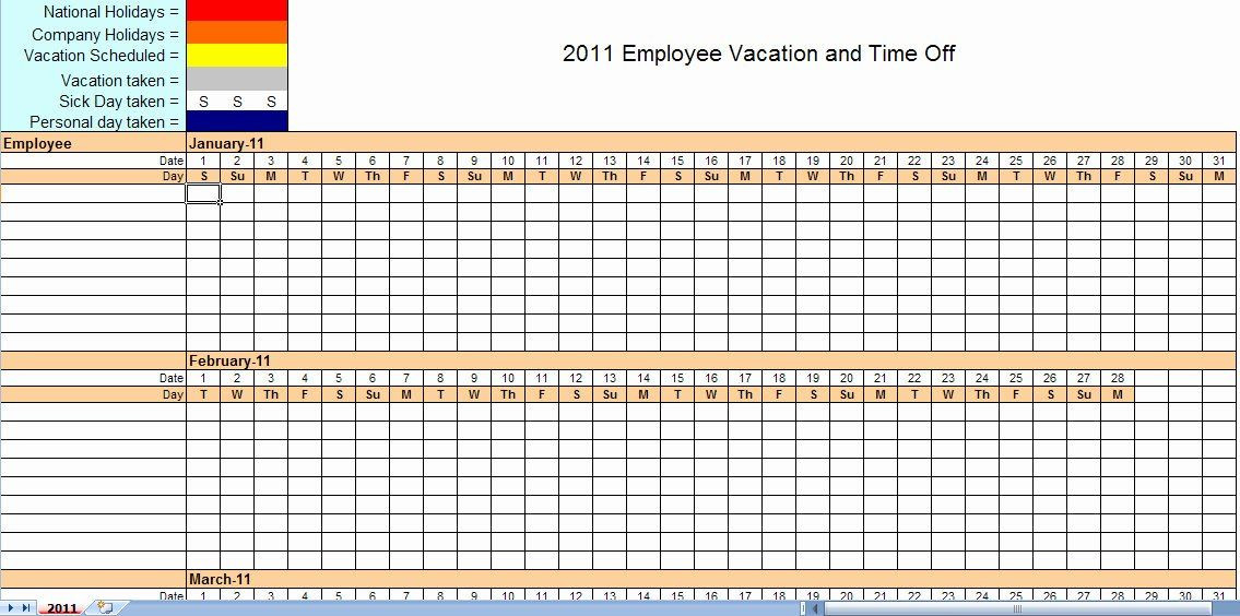 Employee Monthly Schedule Template Best Of Download Free-Printable Employee Vacation Planner For 2021