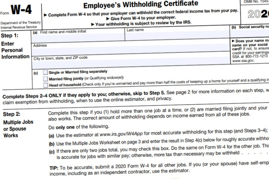 Employee&#039;S Withholding Certificate Printable-Form W 9 2021 Print
