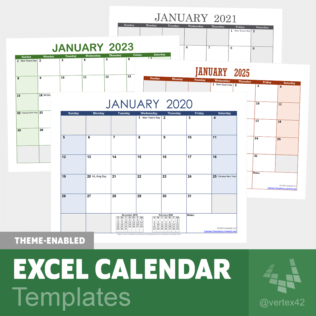 Excel Calendar Template For 2021 And Beyond-Excel Calendar Template For Vacations 2021