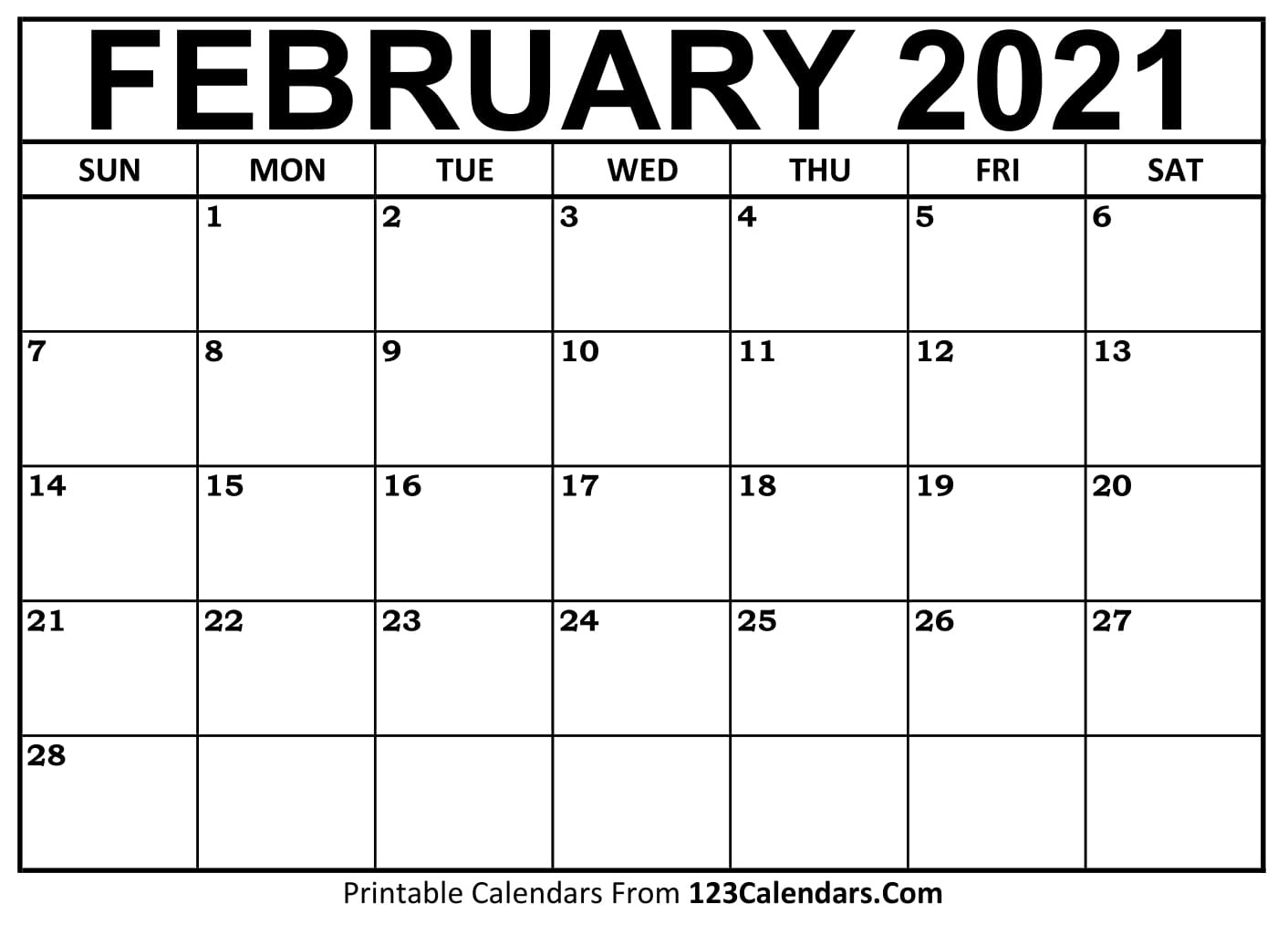 February Activities Calendar 2021 | Calendar Page-Printable Calendar February 2021 Pdf