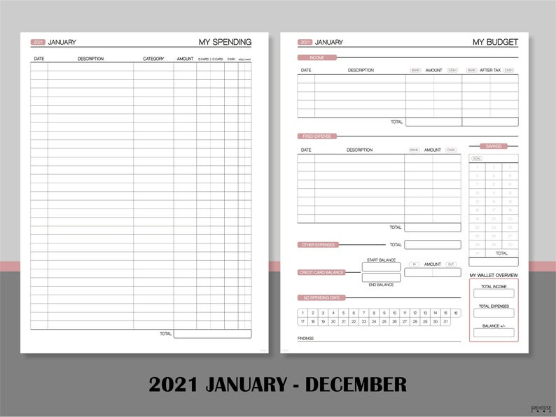 Finance Planner Printable 2021 Planner Monthly Budget-Monthly Bills 2021