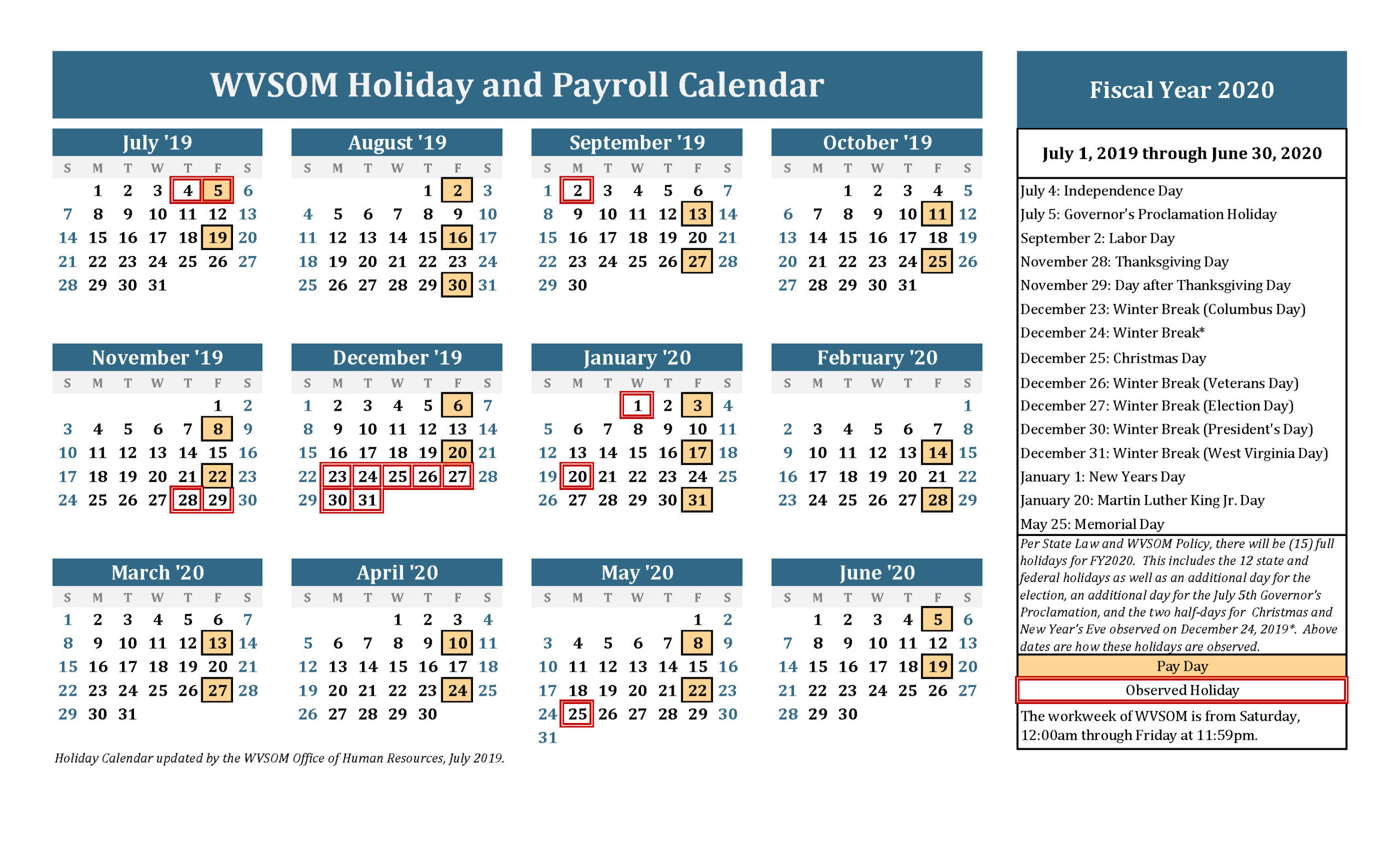 Financial Services Center Payroll Calendar 2024 Printable 2024