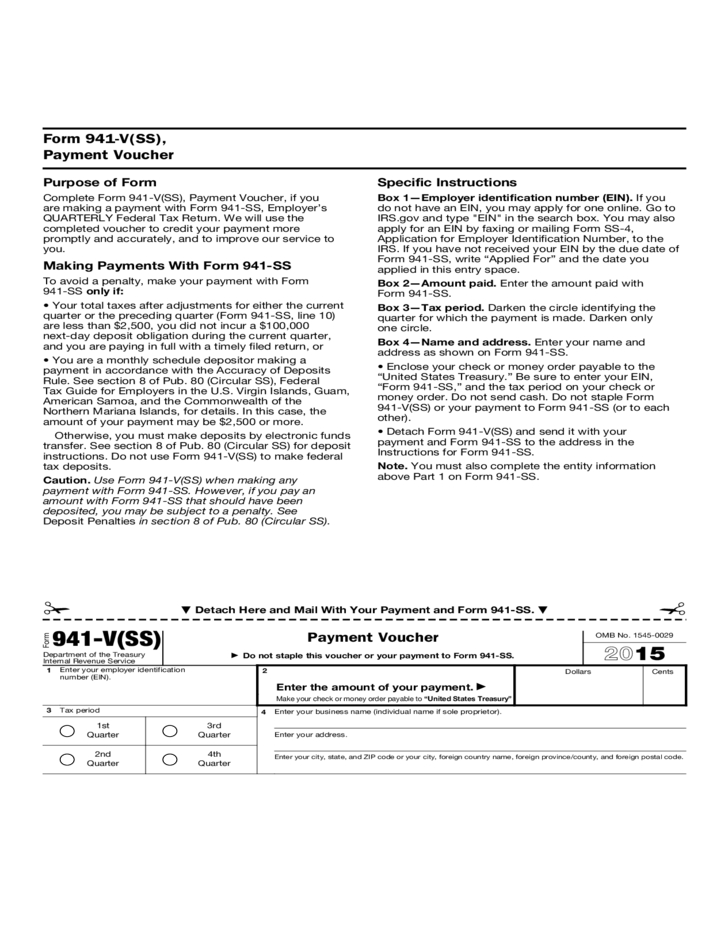 Form 941-Ss - Employer&#039;S Quarterly Federal Tax Return-Irs Forms 2021 Printable Quarterly Estimate Taxes