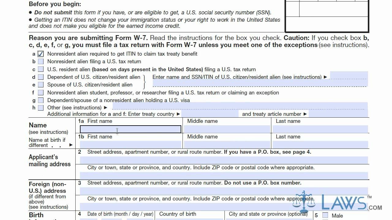 Form W-7 - Youtube-Free W 9 Form 2021 Printable Form