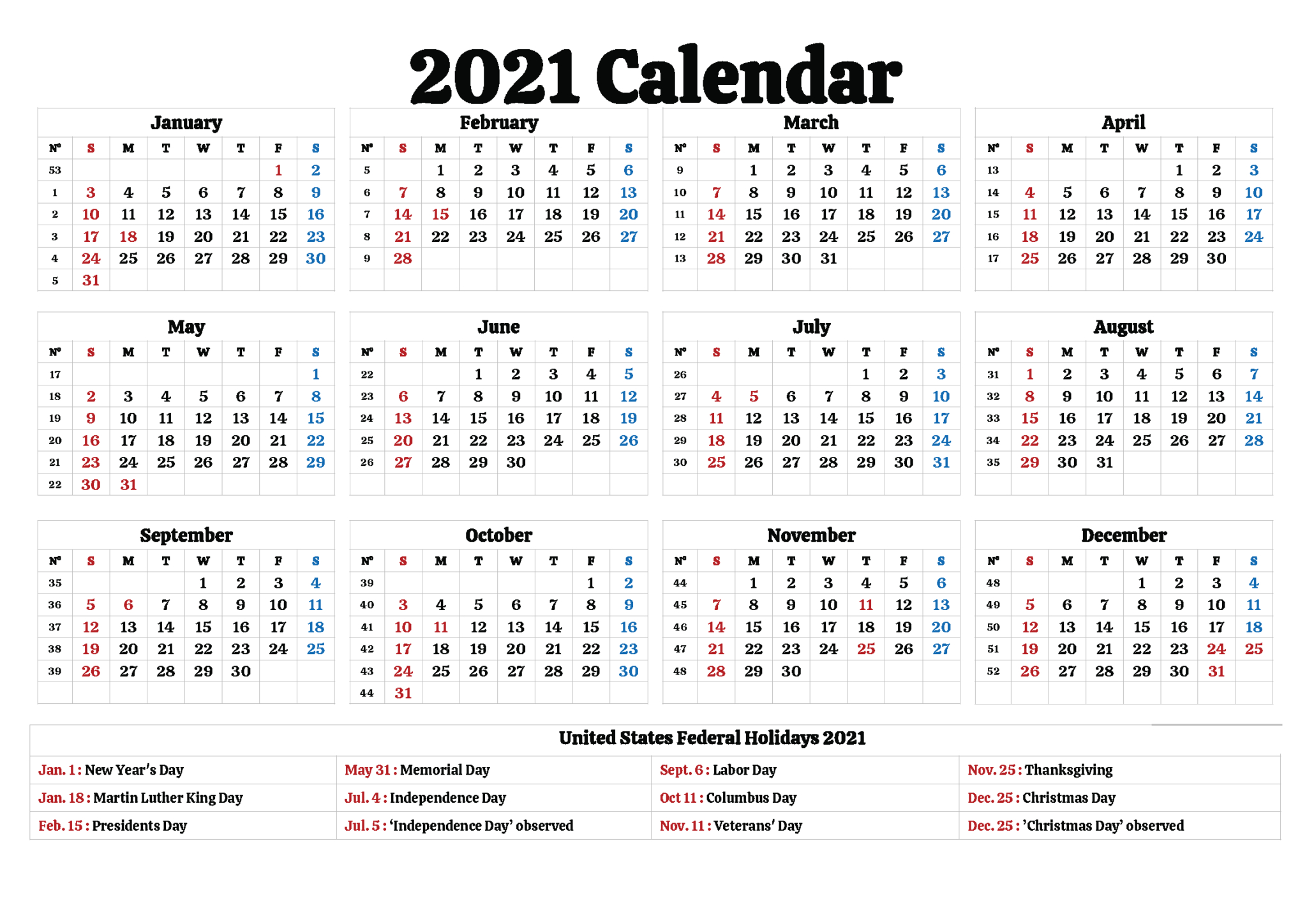Free 2021 California Printable Calendar With Holidays [Pdf] | Calendar Dream-Printable Pocket Calendar 2021