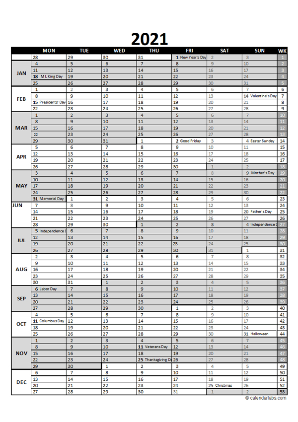 Free 2021 Excel Calendar For Project Planning - Free-Planner 2021 Excel Calendar Template