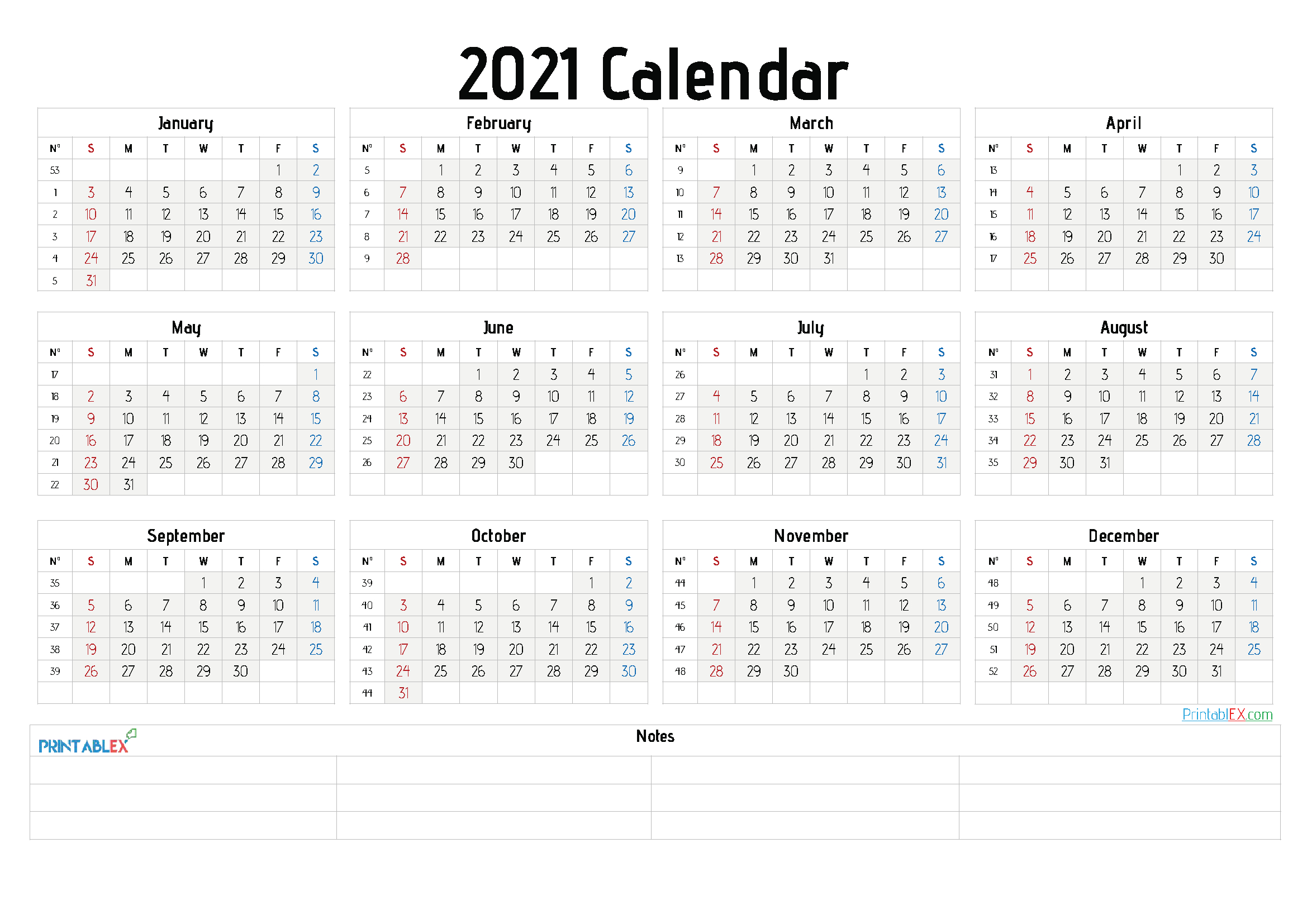 Free 2021 Yearly Calender Template / Calendar 2021 Uk Free-2021 2021 Yearly Calendar Printable Free Pdf