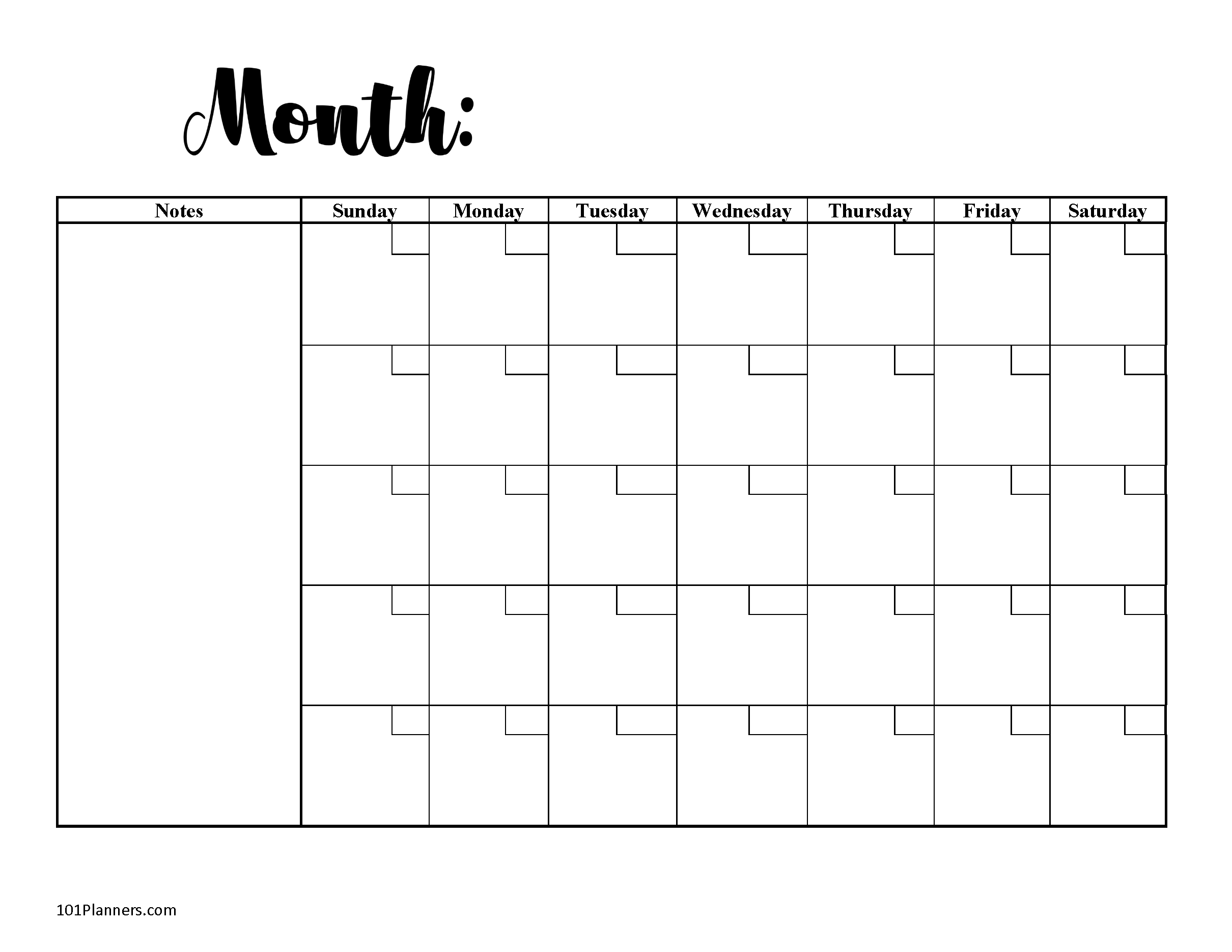 Free Blank Calendar Templates | Word, Excel, Pdf For Any Month-Fill In Printable Calendar Aug 2021