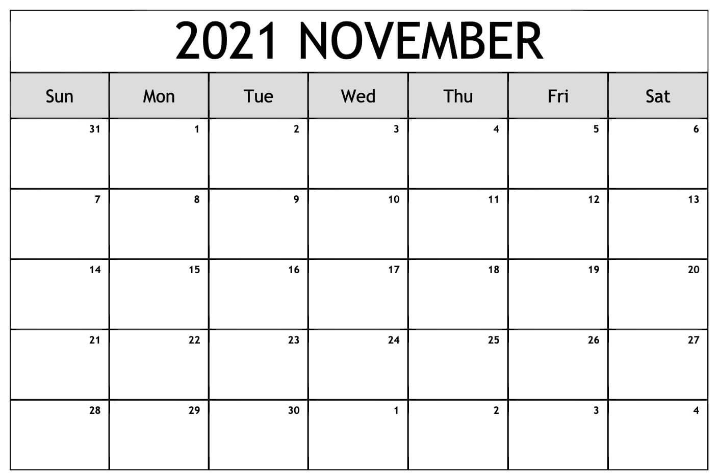 Free Blank Monthly 2021 Printable Calendar Template-Free Printable Calendars 2021 Monthly With Bills