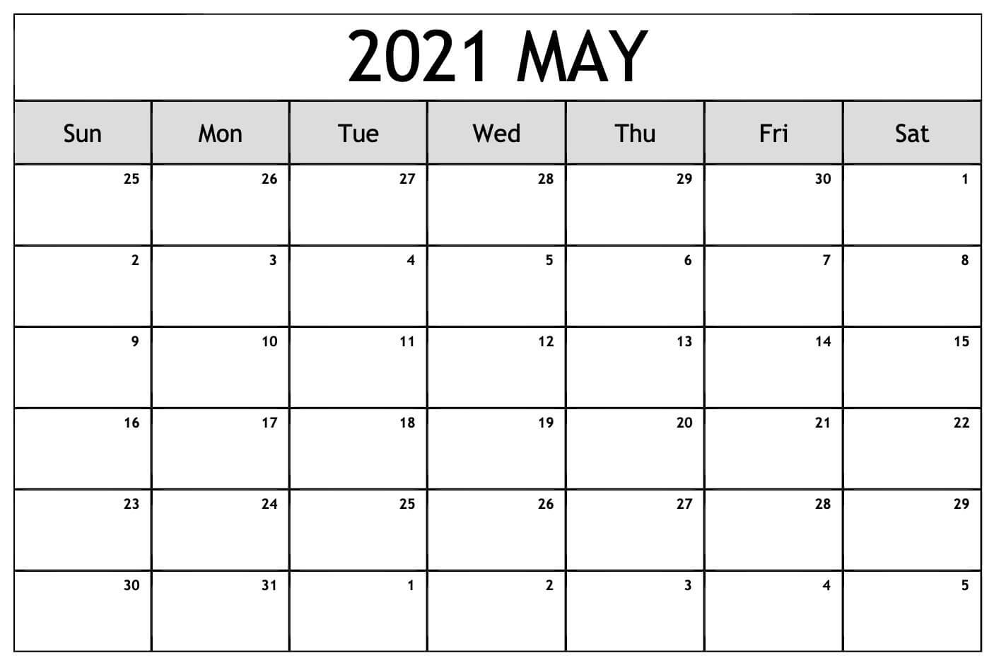 Free Blank Monthly 2021 Printable Calendar Template-Printer Monthly Bill Calendar 2021