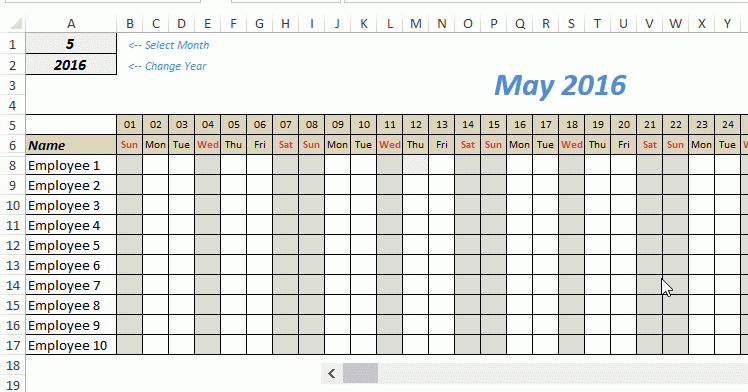 Free Excel Leave Tracker Template (Updated For 2021-Employee Vacation Calendar Template 2021 Calendar Labs
