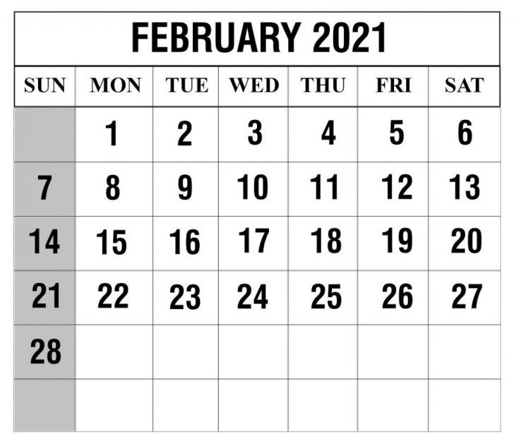 Free February 2021 Printable Calendar Templates-February Calendar 2021
