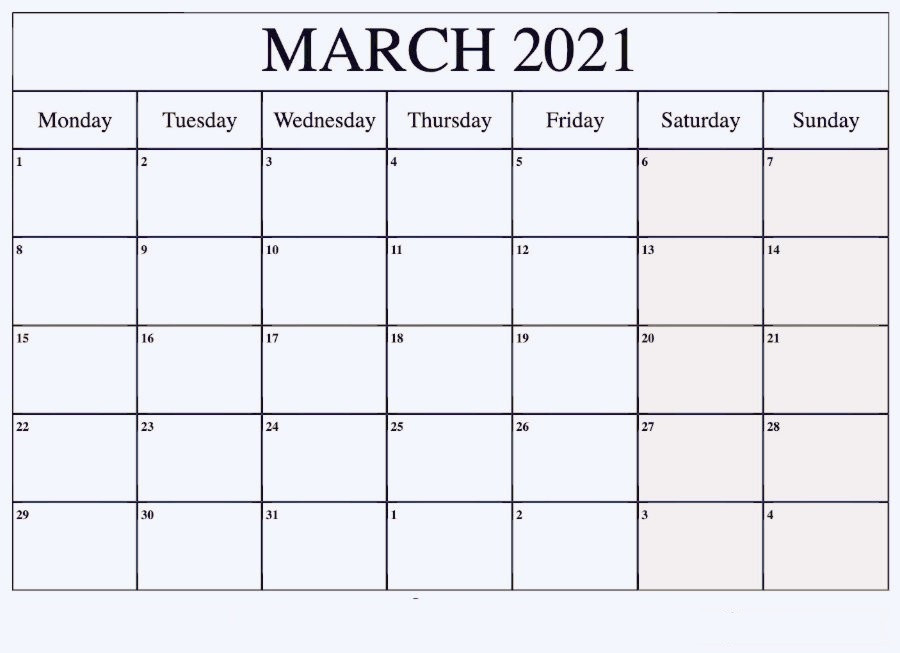 Free Photo Of 2021 March Calendar - Me Pixels-Printable Calendars By Beta Calendars 2021