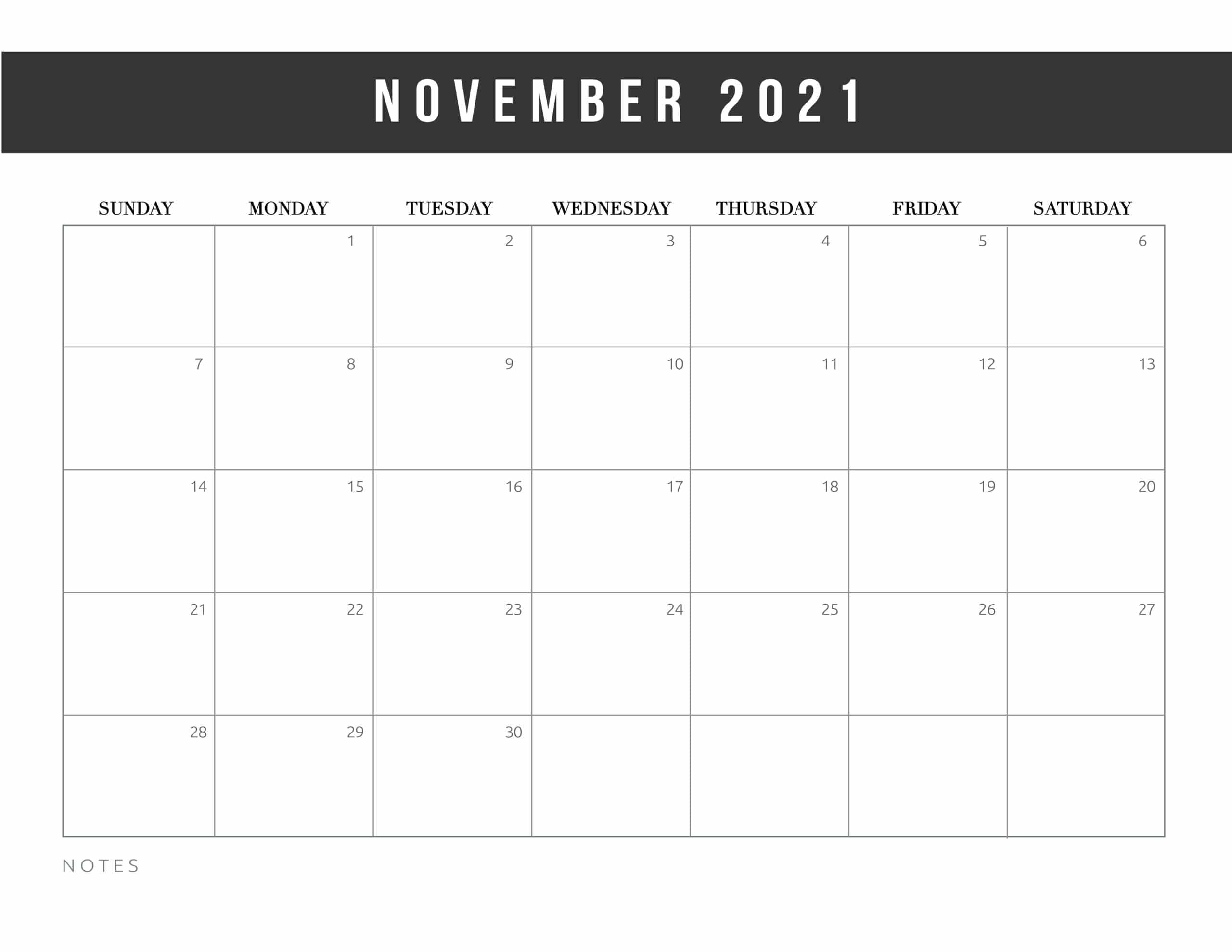 Free Printable 2021 Calendar Template - World Of Printables-Free Calender For October 2021 81/2 X 11