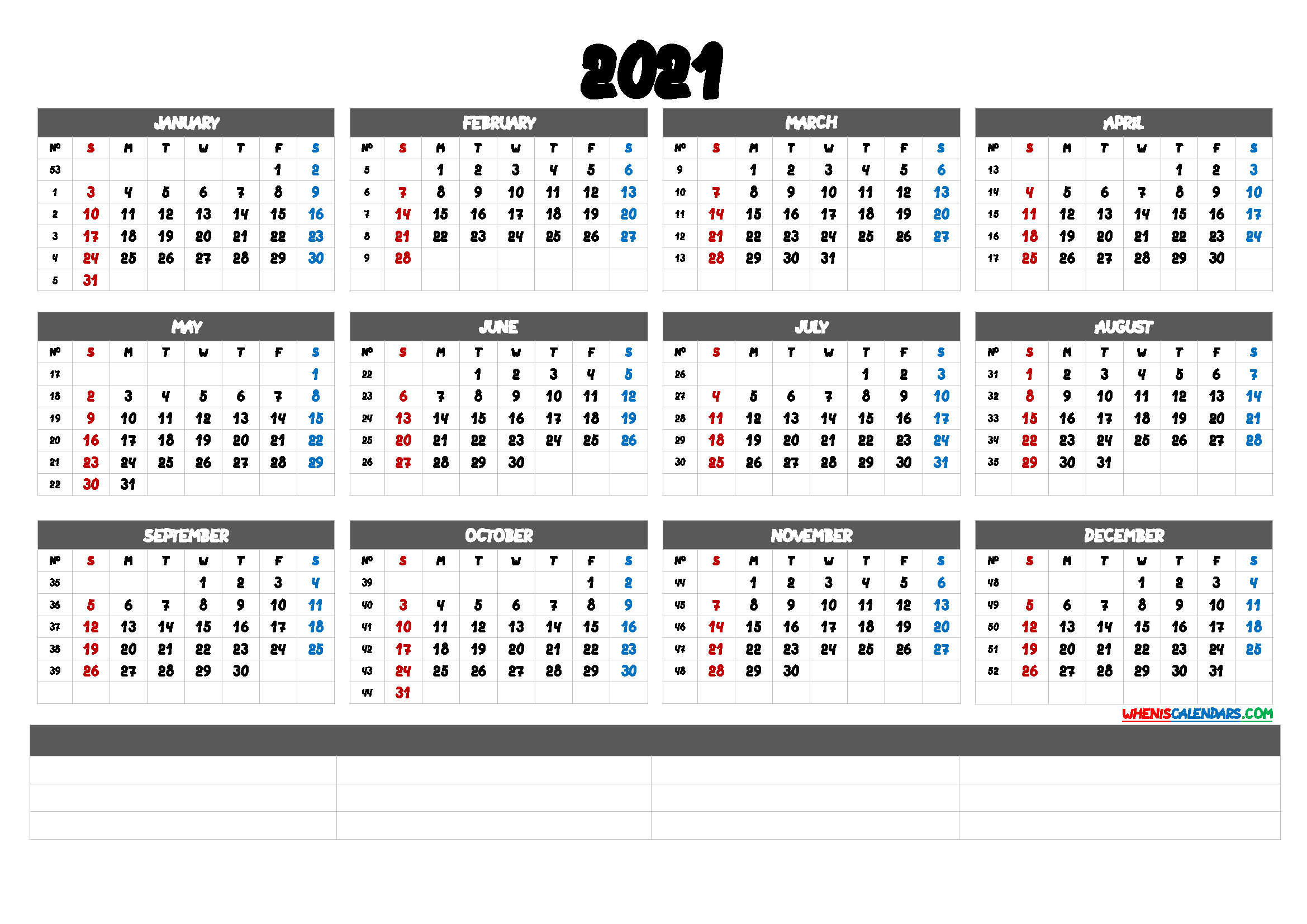 Excel Calendar With Week Numbers 2021 Calendar Template Printable 0410