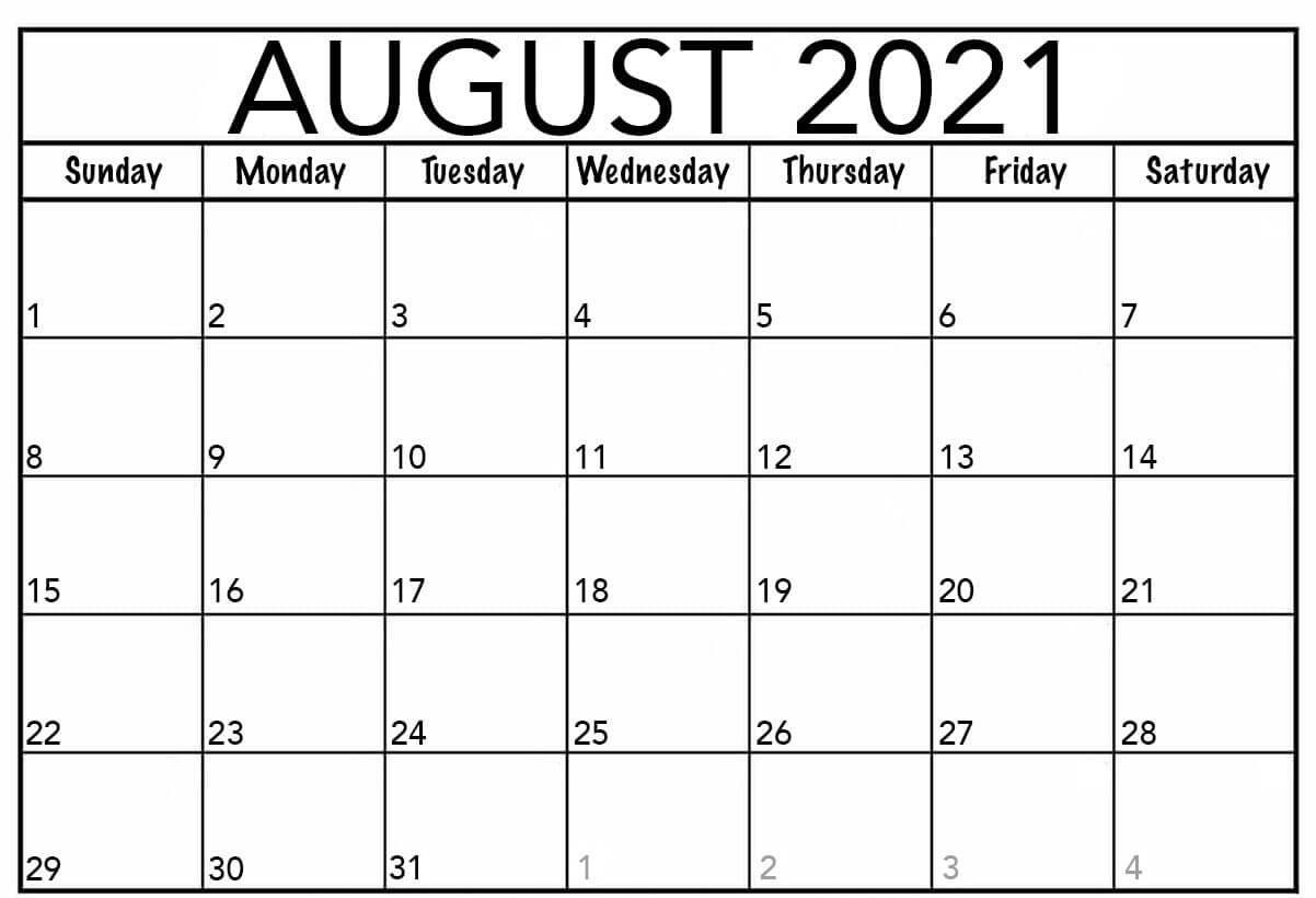 Free Printable 2021 Monthly Calendar Templates-Appointment Calendar For Month Of August 2021
